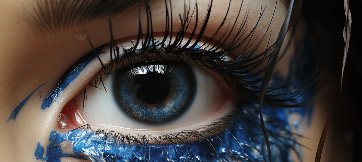 Unser Model Nadine mit natürlichen Wimpern