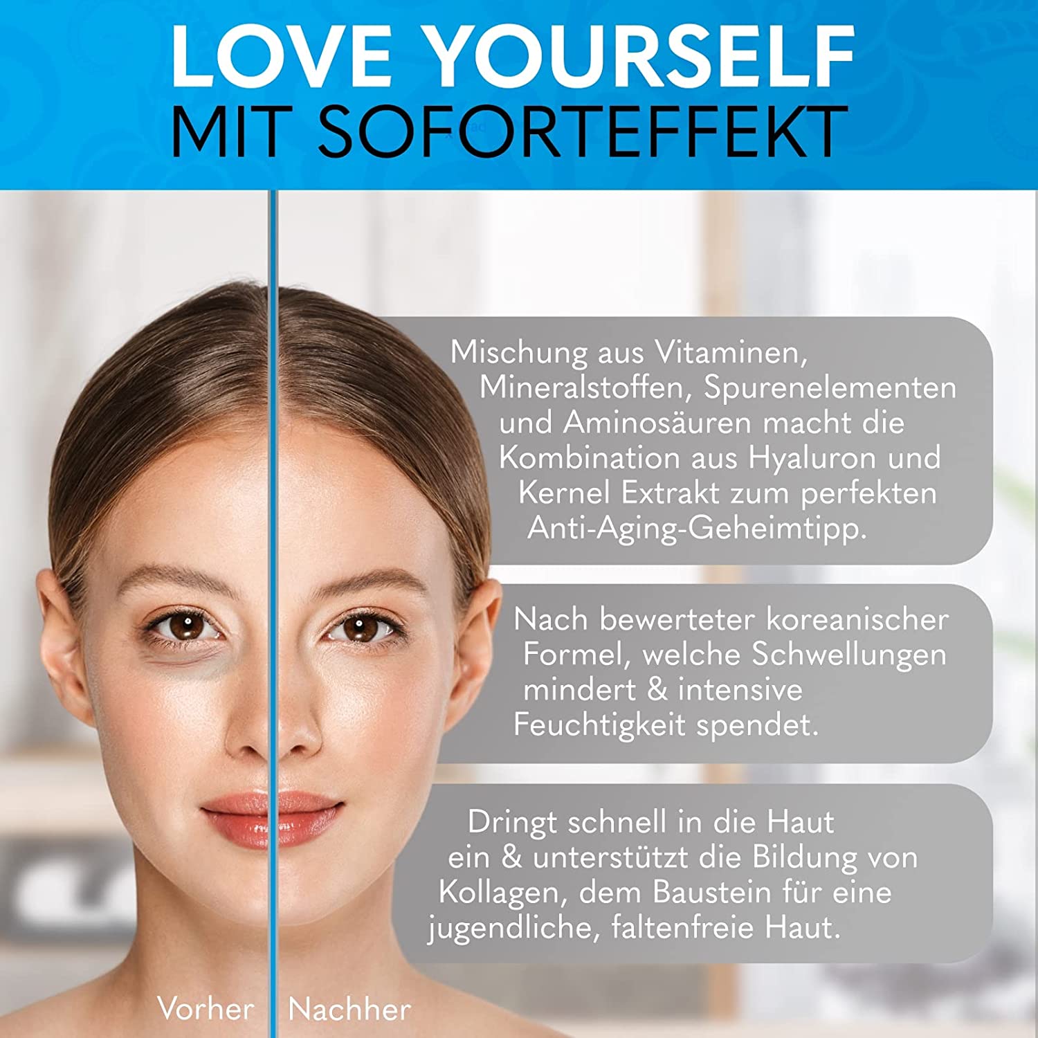 Hyaluron Augenpads - mit Kollagen & Hyaluron