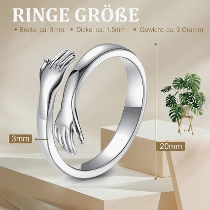 925er Sterling größenverstellbarer Ring