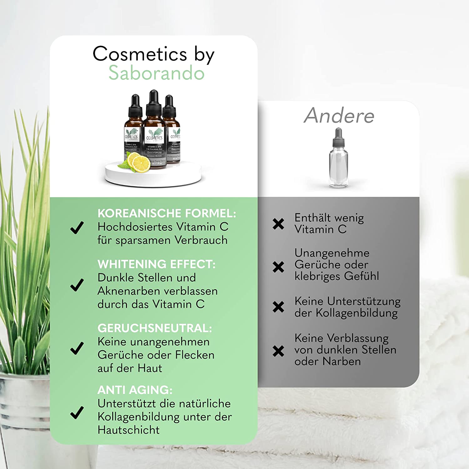 Vitamin C Serum - mit Hyaluronsäure & Vitamin E