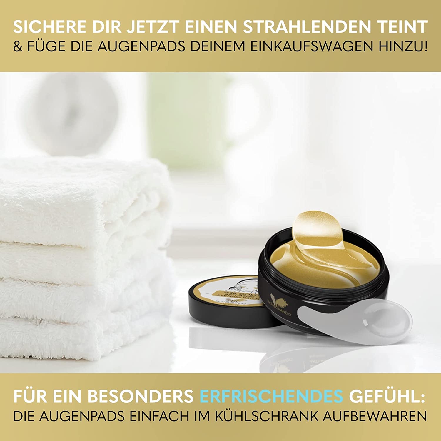 Gold Augenpads - Luxus für die Augen