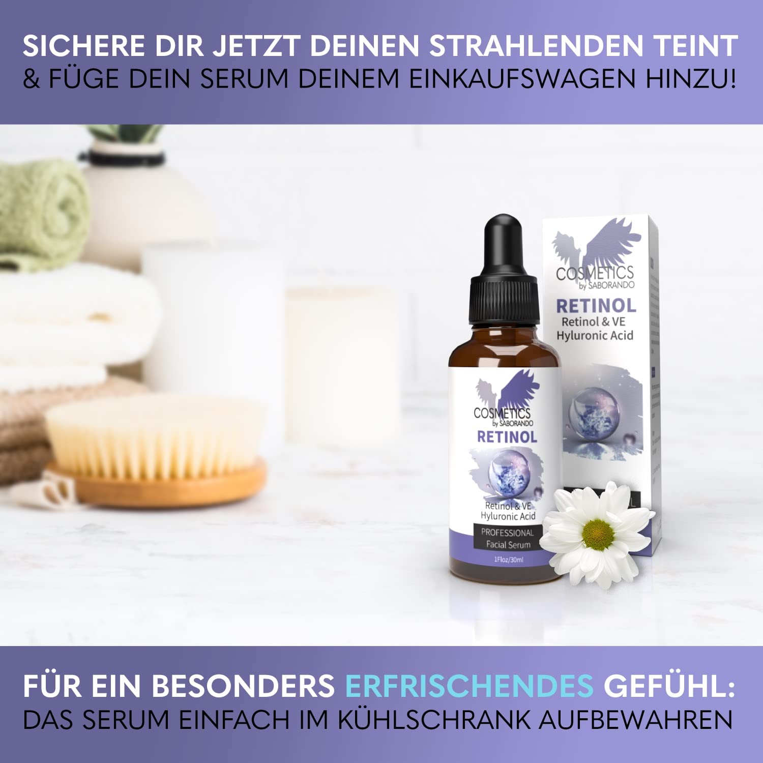 Retinol Serum - mit Hyaluronsäure & Vitamin C